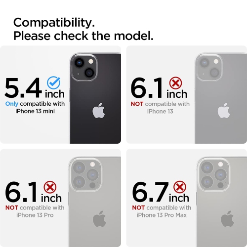Spigen Quartz Hybrid Designed for Apple iPhone 13 Mini Case - Crystal Clear