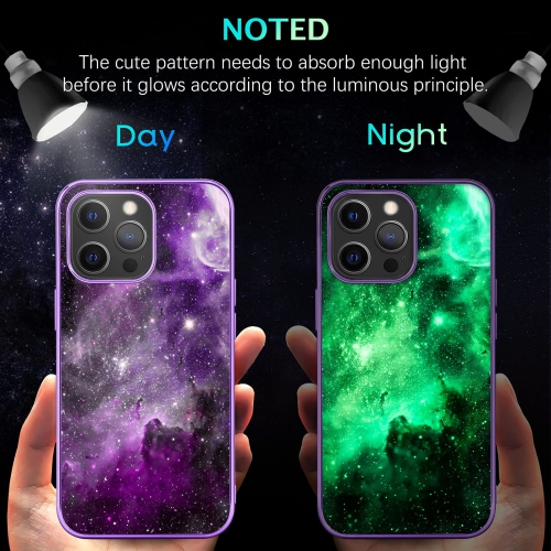 BENTOBEN iPhone 13 Pro Max Case Glow in The Dark Slim Fit Soft Flexible Bumper Protective Shockproof Anti Scratch Non-Slip C