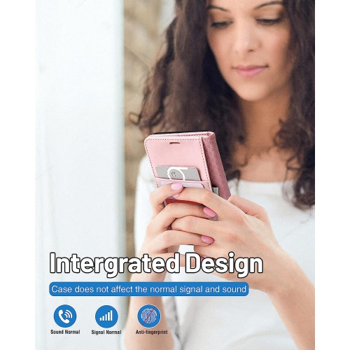 iPhone 13 Case, PU Leather iPhone 13 5G Wallet Case[Card Holder][Kickstand] [TPU Inner Shell][RFID Blocking] Flip Phone Cover Compatible for 6.1 Inch