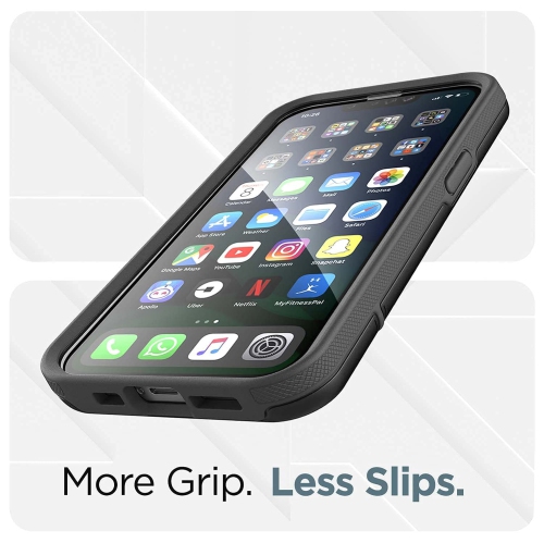 Encased Rebel Designed for iPhone 13 Pro Max Belt Clip Case Protective Shockproof Case with Holster (Black)