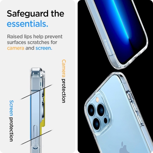 Spigen Ultra Hybrid [Anti-Yellowing Technology] Designed for iPhone 13 Pro Case - Crystal Clear