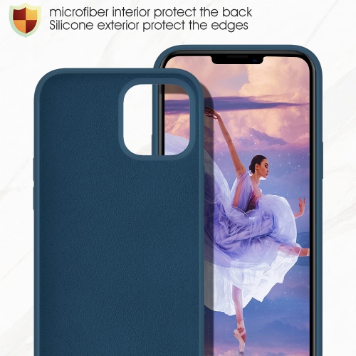 MILPROX Compatible for iPhone 13 Mini Case with Screen Protector, Shockproof Silicone Protective Bumper Rubber Gel Sh