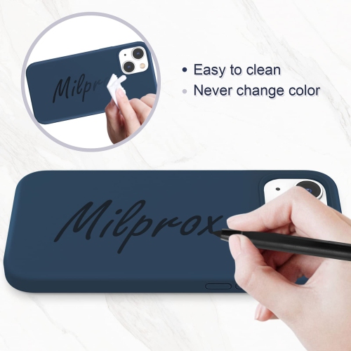 MILPROX Compatible for iPhone 13 Mini Case with Screen Protector, Shockproof Silicone Protective Bumper Rubber Gel Sh