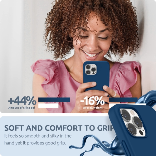 SURPHY Silicone Case Compatible with iPhone 13 Pro Max Case 6.7 inch, Liquid Silicone Gel Rubber Full Body Protective Phone