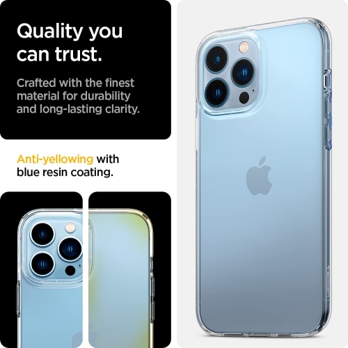 Spigen Liquid Crystal [Anti-Yellowing] Case Designed for Apple iPhone 13 Pro Case - Crystal Clear