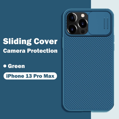 Tcick Compatible with iPhone 13 Pro Max Case with Slide Camera Cover Protection, Hard PC Back and Soft Bumper Edge Design fo