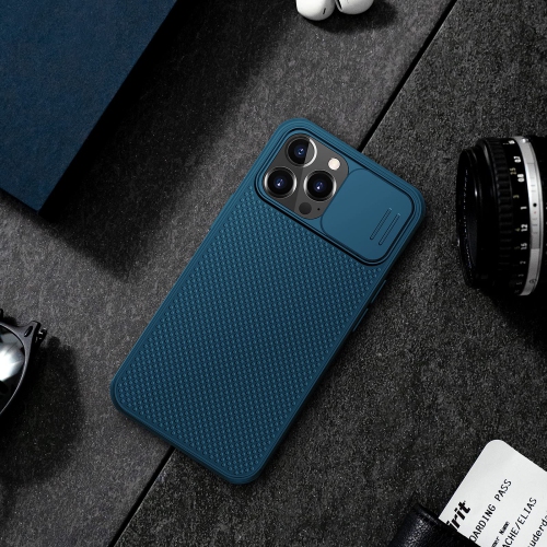 Tcick Compatible with iPhone 13 Pro Max Case with Slide Camera Cover Protection, Hard PC Back and Soft Bumper Edge Design fo