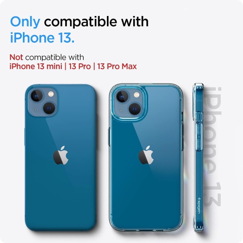 Spigen Ultra Hybrid [Anti-Yellowing Technology] Designed for iPhone 13 Case - Crystal Clear