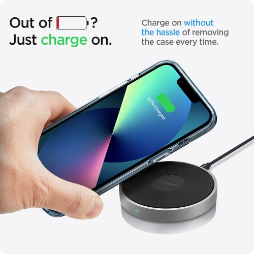 Spigen Ultra Hybrid [Anti-Yellowing Technology] Designed for iPhone 13 Case - Crystal Clear