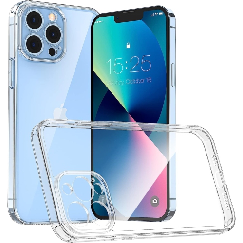 HLD  Iphone 13 Pro Max Clear Case (2021), Crystal Transparent Cover Slim Shockproof Protective Bumper Phone Shell \w Camera Lens Protection for Iphone