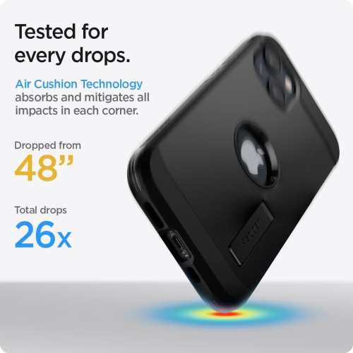 Spigen Tough Armor [Extreme Protection Tech] Designed for iPhone 13 Case - Black
