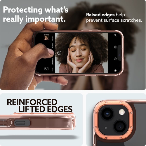 Caseology Skyfall Clear Case Compatible with iPhone 13 Case Clear for Women & Men - Royal Rose Gold