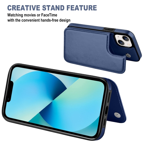 Aoksow Designed for iPhone 13 Wallet Case, Soft PU Leather Card Holder Case with Kickstand Slim Flip Cover for iPhone 13 6.1