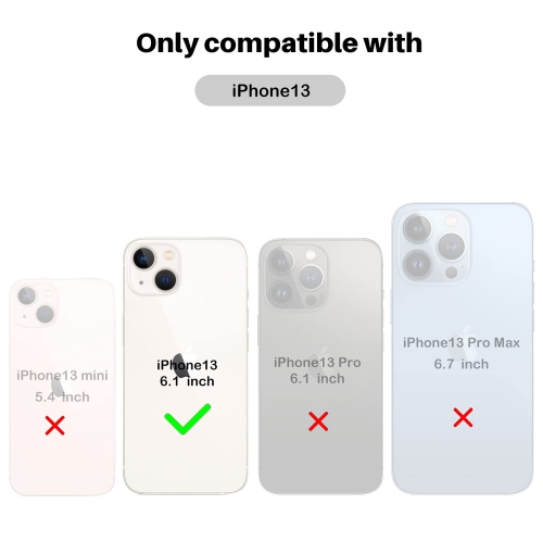 ORNARTO Compatible with iPhone 13 Case 6.1, Slim Liquid Silicone 3 Layers Full Covered Soft Gel Rubber Case Cover 6.1 inch-M