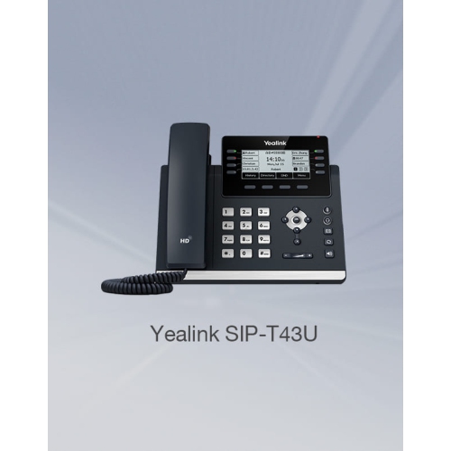 Yealink SIP-T43U IP Phone - Corded - Corded - Wall Mountable - Classic Gray
