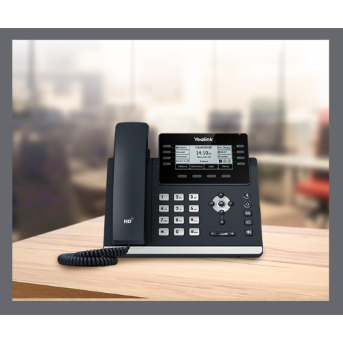 Yealink SIP-T43U IP Phone - Corded - Corded - Wall Mountable - Classic Gray