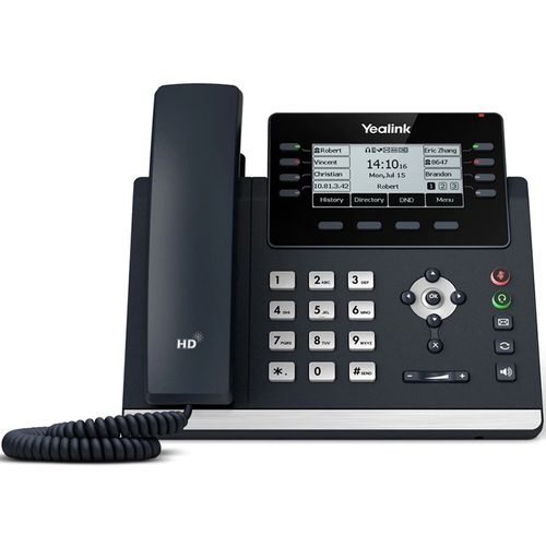 Yealink SIP-T43U IP Phone - Corded - Corded - Wall Mountable - Classic Gray