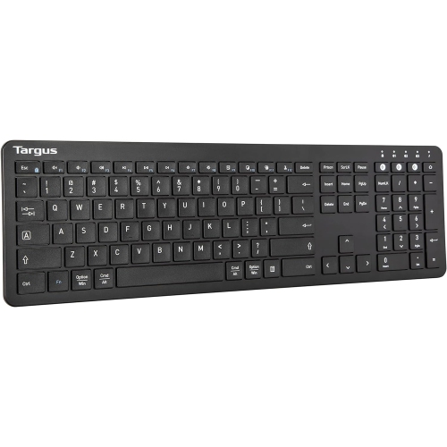 Targus Full-Size Multi-Device Bluetooth Keyboard – 104-Key QWERTY Layout, Connect Up to 3 Devices, Compatible with Chrome OS, Windows, macOS, iOS,