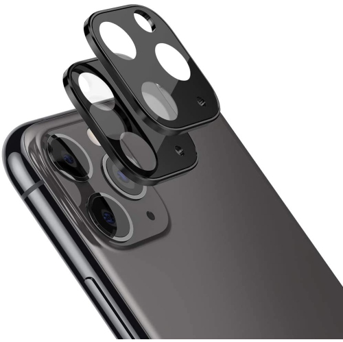 【2 Packs】 Protecteur d'objectif de caméra en verre trempé ultra fin CSmart pour iPhone 11 Pro / iPhone 11 Pro Max, noir