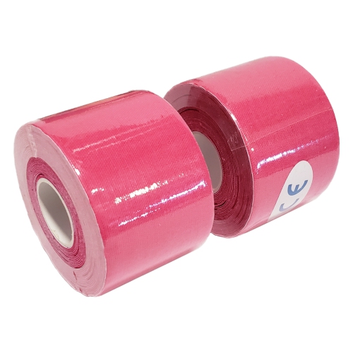 Kinesiology Tape 2" x 16' for Sports and Therapy, Reduces Inflammation, Suppresses Pain, Stimulates Muscles - Pink