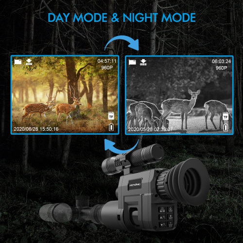 Rexing NVS1 Digital Infrared Night Vision Scope with Wi-Fi Support - Black