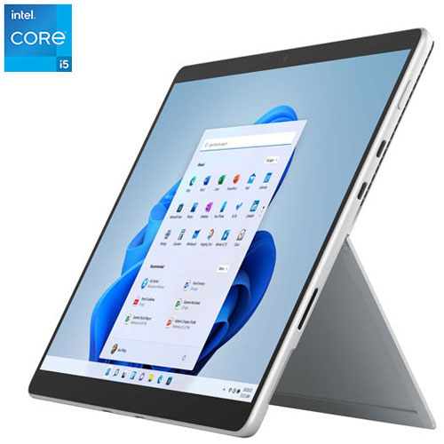 Microsoft Surface Pro 8 13" 256GB Windows 11 Tablet w/ Intel i5/8GB RAM -Platinum -Exclusive Retail Partner