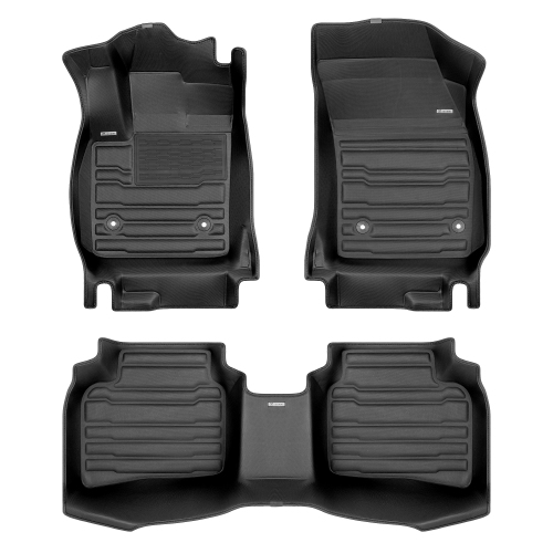 TuxMat - For Cadillac XT4 2019-2025 Models - Custom Car Mats - Maximum Coverage, All Weather, Laser Measured - This Full Set Includes 1st and 2nd Rows