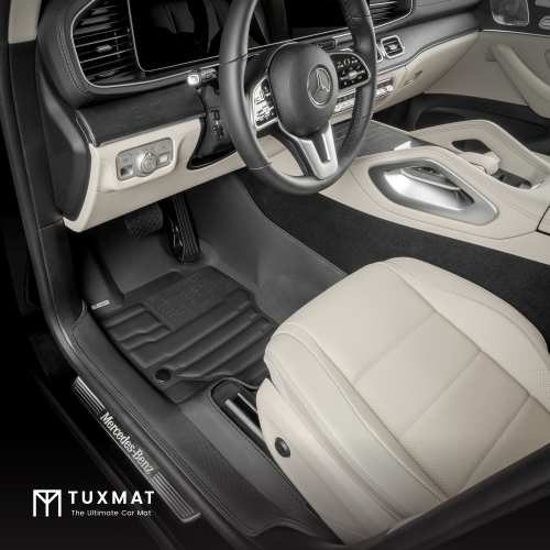 TuxMat - For Mercedes-Benz GLE 7-Seater 2020-2026 Models - Custom Car Mats - Maximum Coverage, All Weather, Laser Measured - This Full Set Includes