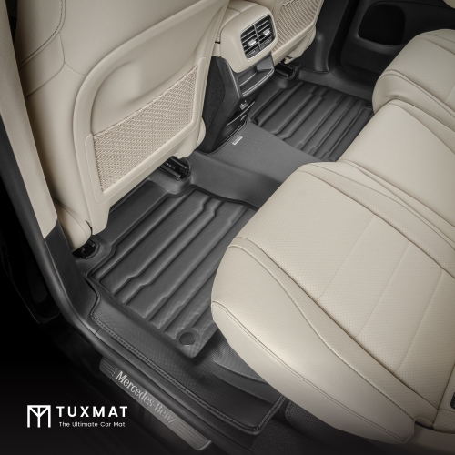 TuxMat - For Mercedes-Benz GLE 7-Seater 2020-2026 Models - Custom Car Mats - Maximum Coverage, All Weather, Laser Measured - This Full Set Includes