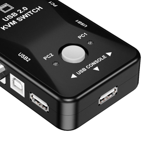 HW1701 – Commutateur KVM manuel 2-en-1 VGA 1080p, 2 ports USB