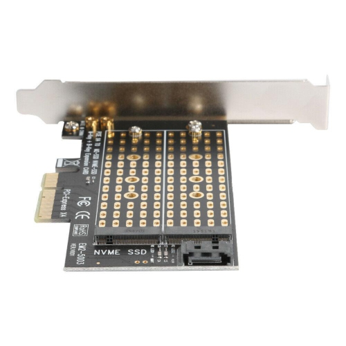 M.2 NVME to PCIE Adapter M+B Key SSD to PCI-E 3.0 X4 SATA Expansion Card