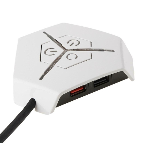 V6 Dual USB Ports Waterproof Desktop PC Case Power Supply Button Switch