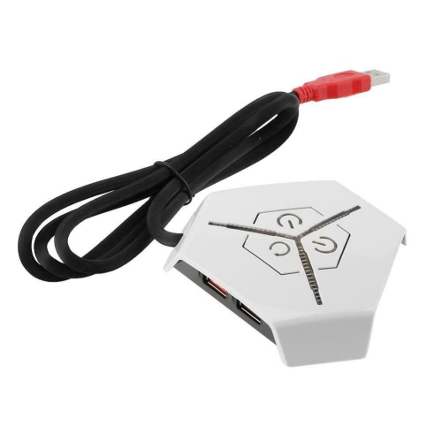 V6 Dual USB Ports Waterproof Desktop PC Case Power Supply Button Switch