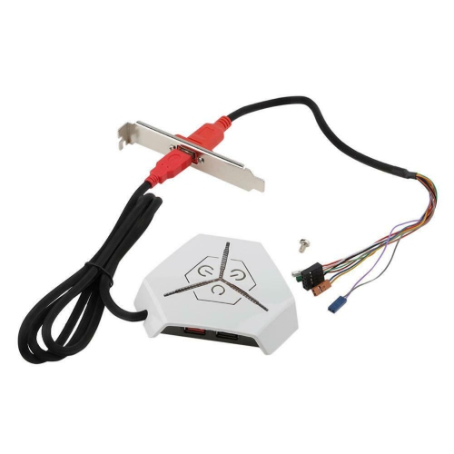 V6 Dual USB Ports Waterproof Desktop PC Case Power Supply Button Switch