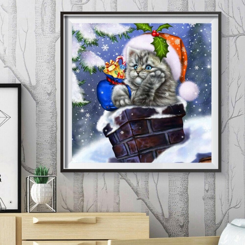 Christmas 5D DIY Full Round Drill Diamond Painting Craft Kits