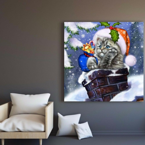 Christmas 5D DIY Full Round Drill Diamond Painting Craft Kits