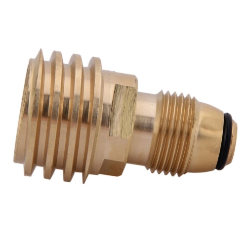 Converts Propane LP TANK POL Service Valve to QCC Outlet Brass Adapter