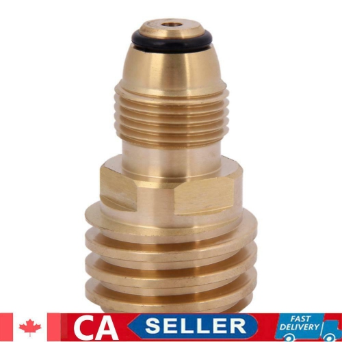 Converts Propane LP TANK POL Service Valve to QCC Outlet Brass Adapter