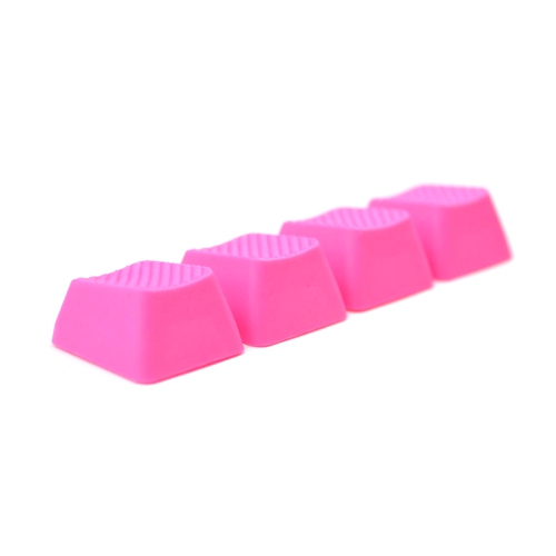 Rubber Gaming Keycaps blank - neon in Pink