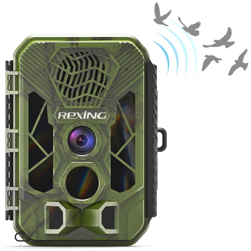 Rexing Woodlens H3 Trail Camera with Electronic Animal Caller and Night Vision Recording - Green