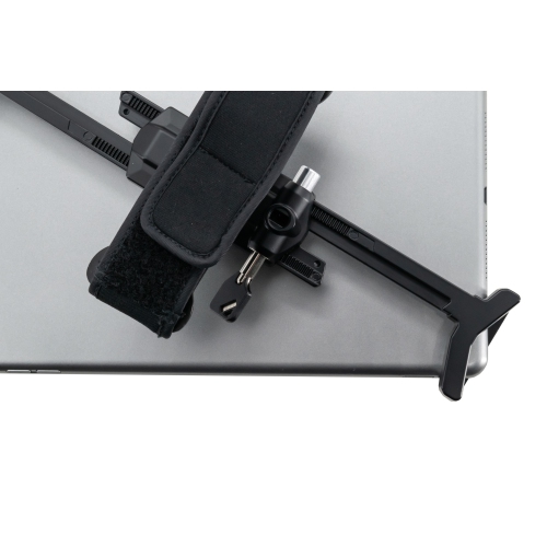 CTA Digital Adjustable Anti-Theft Security Grip with Hand Strap for 17.78-cm to 33.02-cm (13-in) Tablets - Black