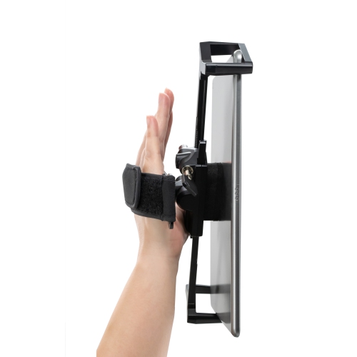 CTA Digital Adjustable Anti-Theft Security Grip with Hand Strap for 17.78-cm to 33.02-cm (13-in) Tablets - Black