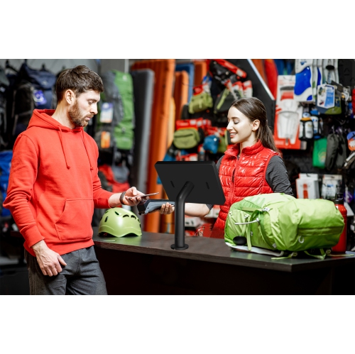 CTA Digital Paragon Enclosure with Curved Neck for iPad 5th to 7th Gen 10.2-in, iPad Air 1st to 3rd Gen, 11-in iPad Pro, iPad Pro 9.7, and iPad Pro