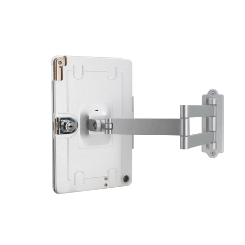 CTA Digital Articulating Wall Mounting Security Enclosure for iPad 7th and 8th Gen, iPad Air 3 and iPad Pro 10.5 - Silver