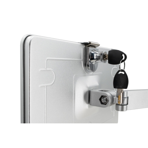 CTA Digital Articulating Wall Mounting Security Enclosure for iPad 7th and 8th Gen, iPad Air 3 and iPad Pro 10.5 - Silver