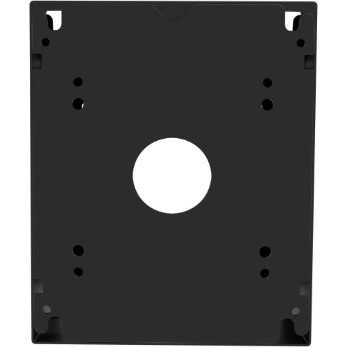 CTA Digital Premium Double VESA Wedge and Outlet/PoE Cover for Tablets with 75 x 75 and 100 x 100 VESA Standards - Black