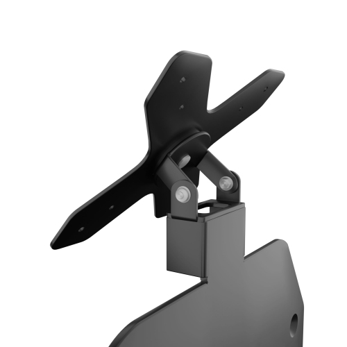 CTA Digital Dual VESA Compatible Plate POS Station with Printer Stand, Magnetic Scanner Holder, and Card Reader Holder - Black