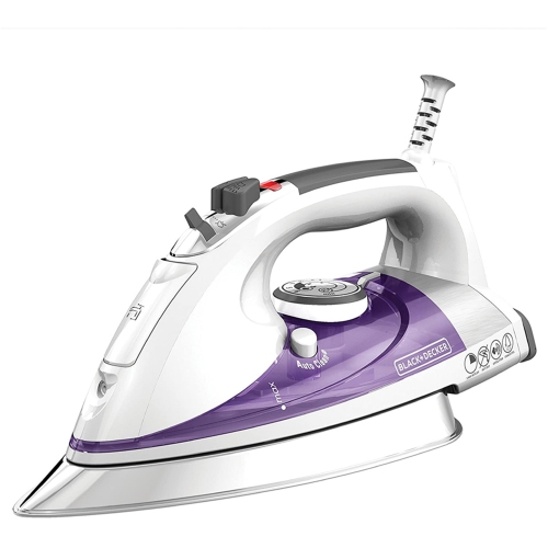 BLACK & DECKER  And Decker - Professional Steam Iron With Stainless Steel Soleplate, Purple