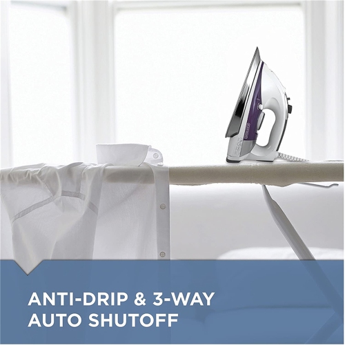 Black and Decker – Fer à vapeur professionnel avec semelle en acier inoxydable, violet