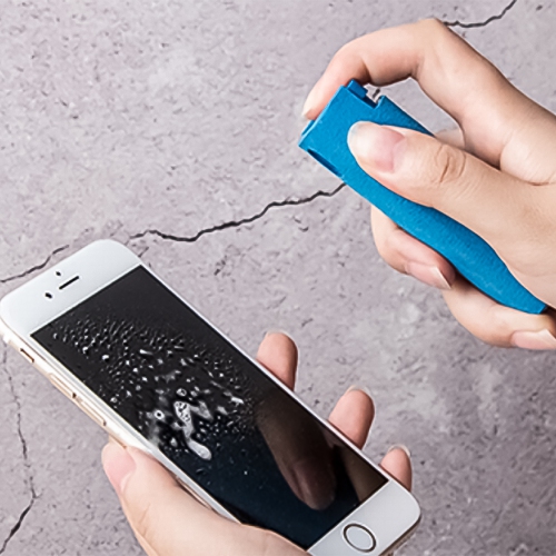 Screen Cleaner - Spray + Microfiber Body + 2X Refills - Innovative Cleaning Solution - On The Go Screen Cleaner - Blue - TRX-SCB-01